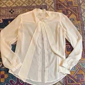 Chiffon necktie blouse